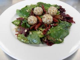 Garden Lettuce, Watercress, and Escarole with Goat Cheese and Sun-Dried Tomatoes